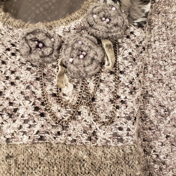 2/$60 Forla Paris Dress sweater grey chic - Picture 4 of 7